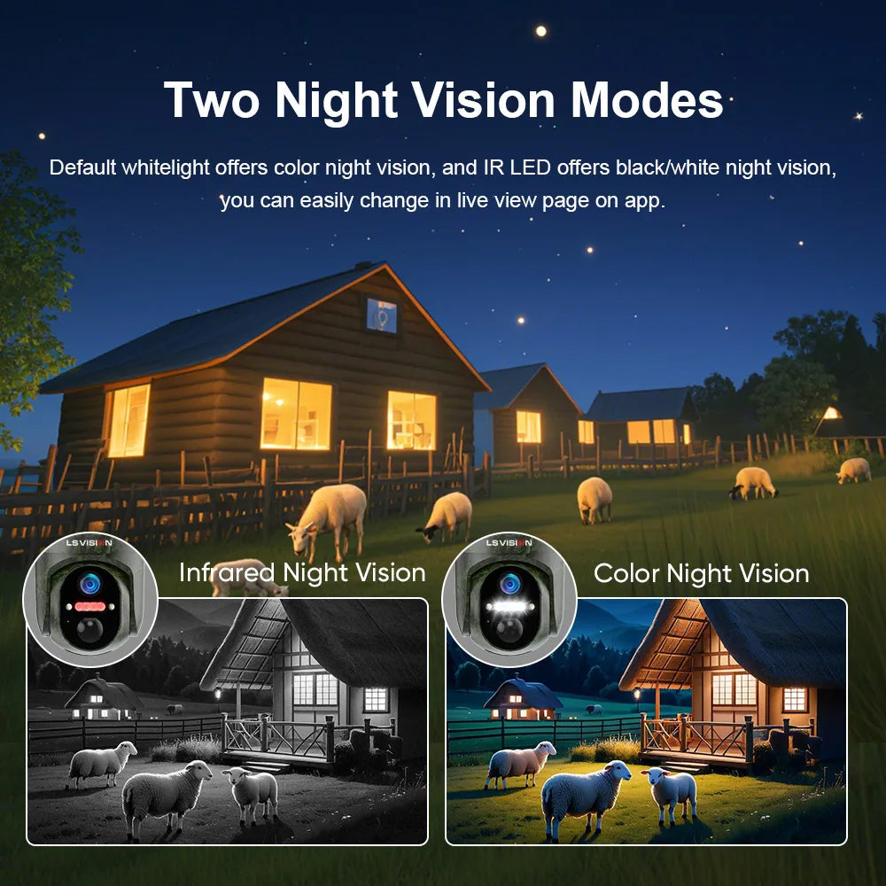 Solar Trail Cameras Wifi Security Cameras Outdoor 4G SIM Phone Access, Motion Activated for Jobsite Farm Remote Area