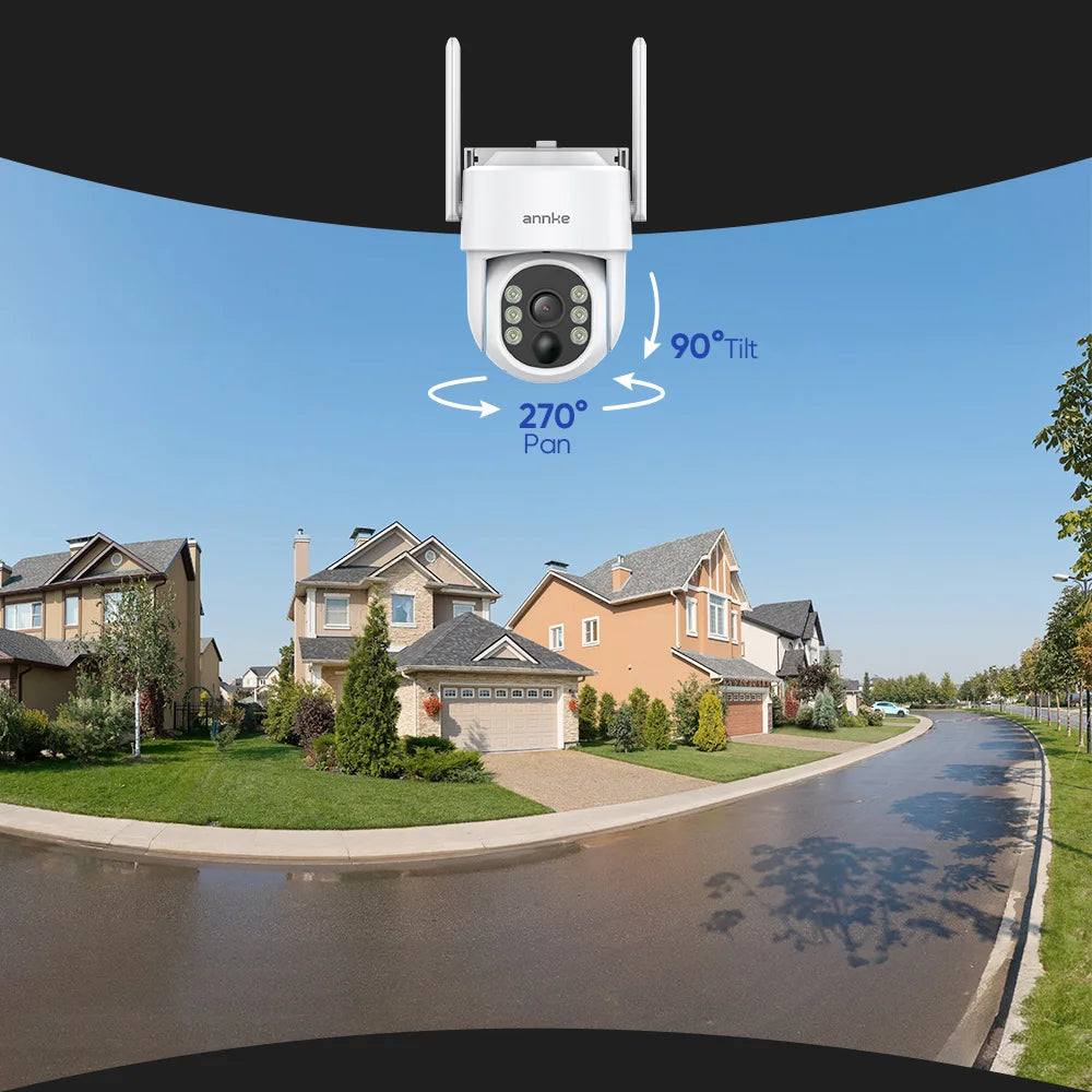 4MP Solar-Powered Security Camera System with 4-Channel NVR, Color Night Vision, Two-Way Audio, and 2K Wireless Capabilities