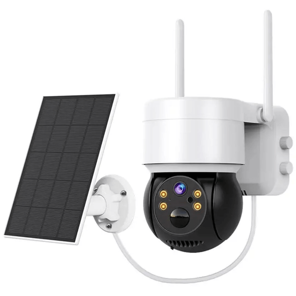 Ultra-HD Solar Powered Wireless Security Camera - 2K WiFi Outdoor Surveillance with Night Vision & AI Motion Detection