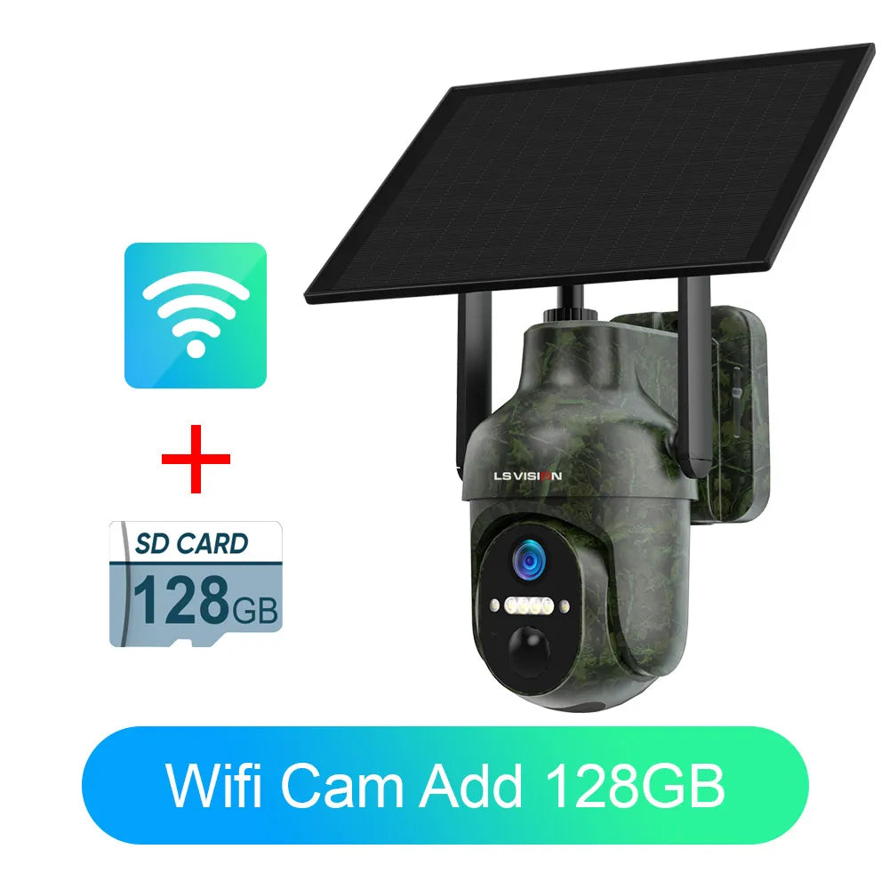Solar Trail Cameras Wifi Security Cameras Outdoor 4G SIM Phone Access, Motion Activated for Jobsite Farm Remote Area